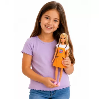 LEAN TOYS Anlily nukk Kassiir Müüja Kassapidaja Toidupood Mängukomplekt