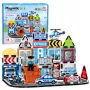 LEAN TOYS Magnetilised ehitusklotsid Politseibaas ja sõidukid Politseinik 44 tk