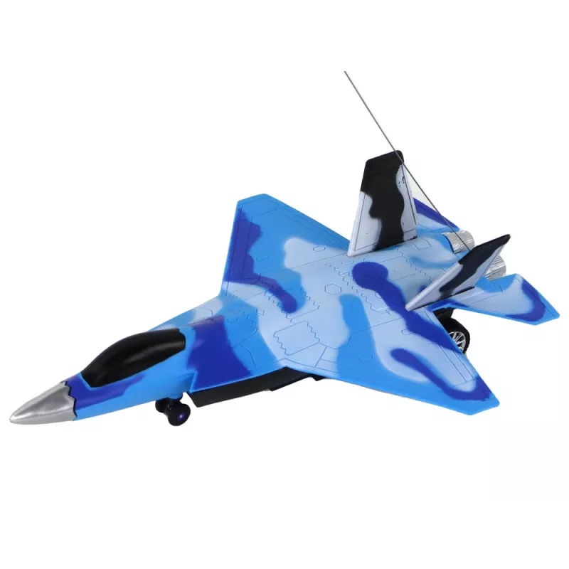 LEAN TOYS 16645 Kaugjuhtimisega F-16 Fighting Falcon hävituslennuk heli- ja valgusefektidega, 2.4 GHz, hall