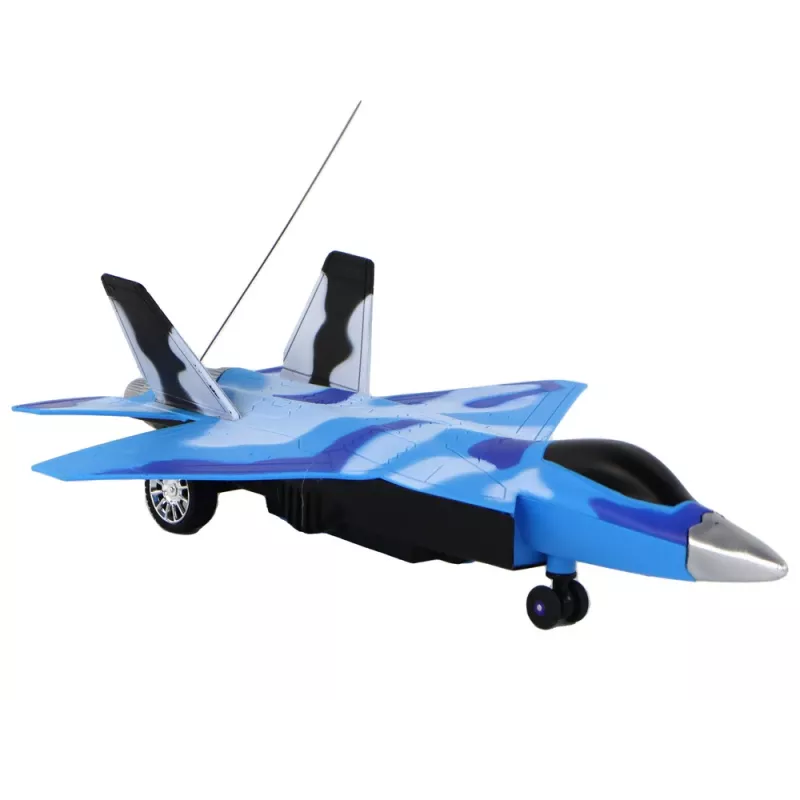 LEAN TOYS 16645 Kaugjuhtimisega F-16 Fighting Falcon hävituslennuk heli- ja valgusefektidega, 2.4 GHz, hall