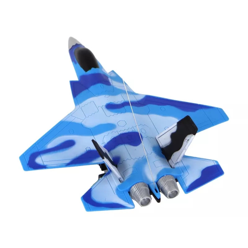 LEAN TOYS 16645 Kaugjuhtimisega F-16 Fighting Falcon hävituslennuk heli- ja valgusefektidega, 2.4 GHz, hall