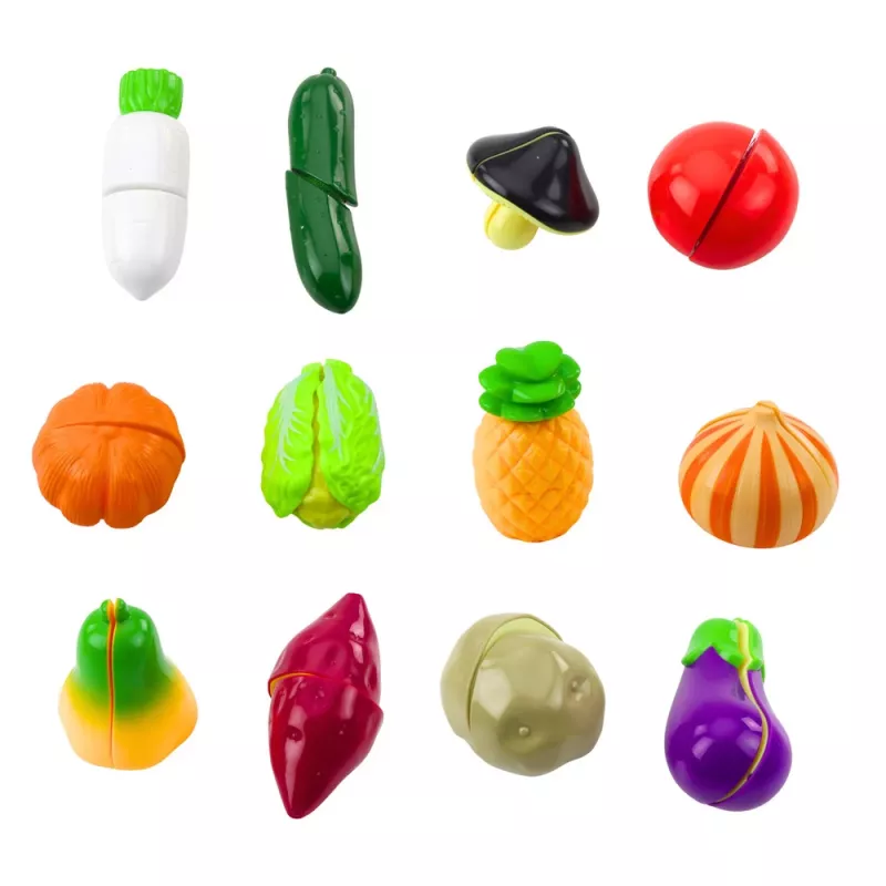 LEAN TOYS Köögiviljade lõikamise komplekt lõikelaud ja nuga õppevahend lastele