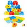 LEAN TOYS Elephant Tower osavusmäng tasakaalustavad elevandid värviliste kaartidega 46 tk