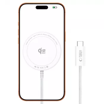 TECH-PROTECT A54 Magnetiline MagSafe juhtmevaba laadija 25W Qi2.2 Valge