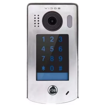 VIDOS DUO IP S302 videouksetelefon RFID-ga, 2MP laiavaatekaamera, IP65 roostevaba teras, pinnale paigaldatav