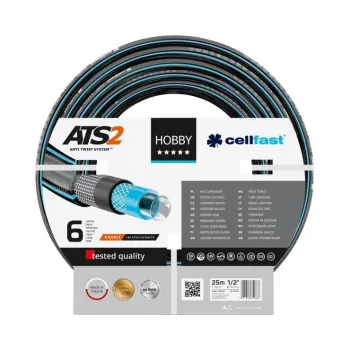 CELLFAST HOBBY ATS2 Keerdumisvastane aiavoolik 25 m 1/2 tolli must