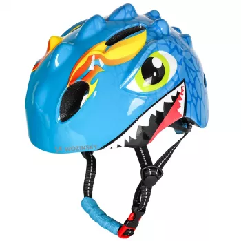Wozinsky laste jalgrattakiiver, draakonimotiiv, kerge, 50-54 cm, sinine