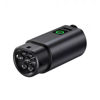 HURTEL V2L-adapter Type 2 Schuko 3500W koos võimsuse kuvaga ja ümbrisega - must