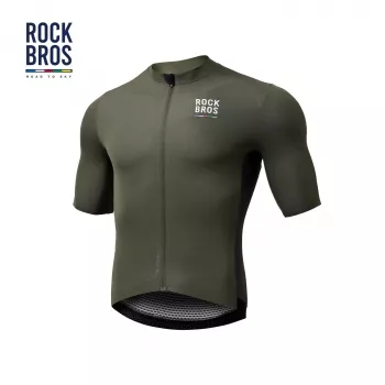 ROCKBROS meeste ROAD TO SKY lühikeste varrukatega jalgrattasärk - roheline, suurus L