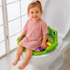 LEAN TOYS laste tualett-istme kate, pehme iste käepidemetega, roheline
