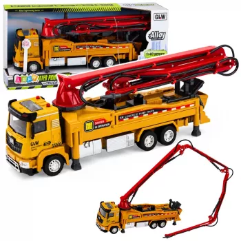 LEAN TOYS Betoonipumba veok RC-mänguasi tulede, helide ja veepihustusega, mõõtkavas 1:40