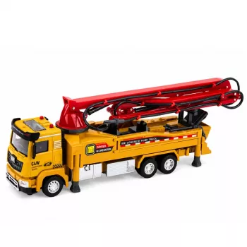 LEAN TOYS Betoonipumba veok RC-mänguasi tulede, helide ja veepihustusega, mõõtkavas 1:40