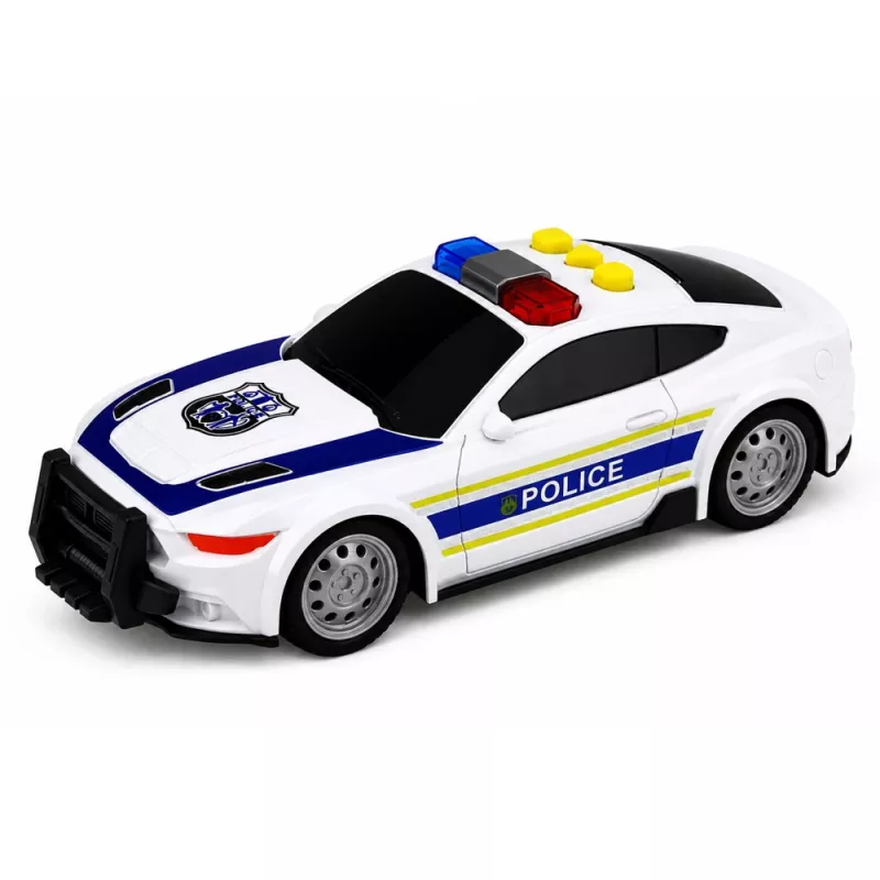LEAN TOYS Politseikomplekt helikopter, mootorratas, politseiauto helide ja tuledega 1:32