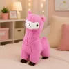 LEAN TOYS Plüüšalpaka Laama Mänguloom Pehme Mänguasi Pehme Karv Roosa 38 cm