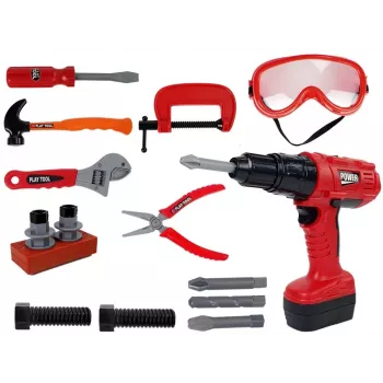 LEAN TOYS DIY Meistri Tööriistakomplekt Puur Haamer 35-osaline Õppemänguasi