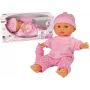 LEAN TOYS Sweet Baby nukk roosa pudelihelidega interaktiivne 30 cm beebinukk koos toitmispudeliga