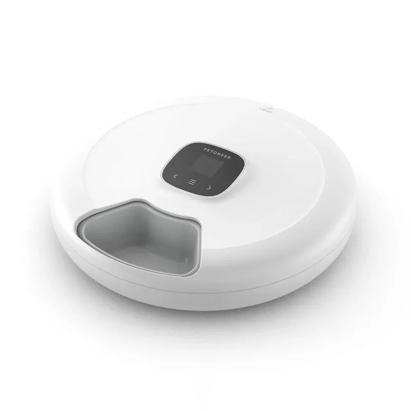 Petoneer NutriSpin Intelligentne Wi-Fi toiduautomaat kassidele ja koertele, 2,9L, rakenduse juhtimine, häälesalvestus, roostevabast terasest kauss