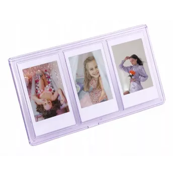 LOVEINSTANT seisev kolmikraam Instax Mini ja Zink 2x3 tolliste piltide jaoks – lilla