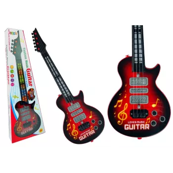 LEAN TOYS Elektrikitarr Star Strings värviliste dioodidega punane