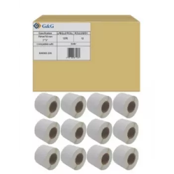 G&G Zebra 800283-205 Termosiirdeetikettid 76x51mm Perforeeritud, 1370 Silti/Rull, 12 Rulli/Karp (16440 Silti)