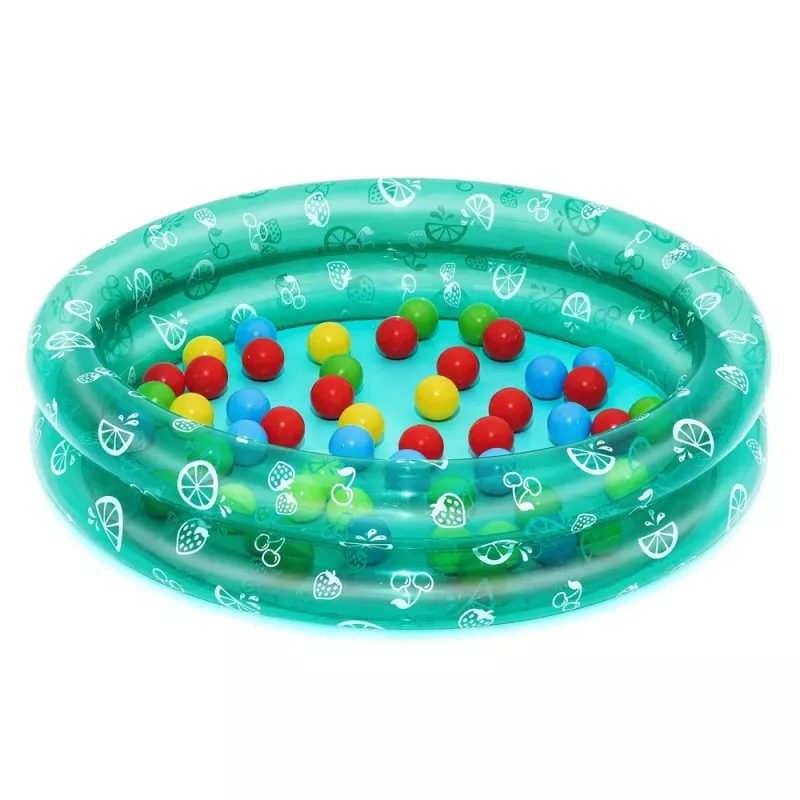 Bestway 51141 Täispuhutav aia bassein 50 palliga, läbipaistev täppidega, 91 cm