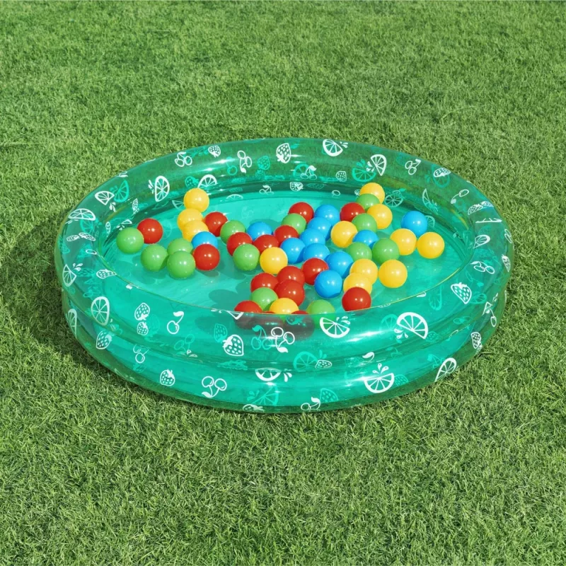 Bestway 51141 Täispuhutav aia bassein 50 palliga, läbipaistev täppidega, 91 cm