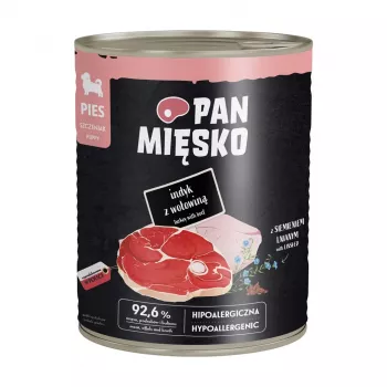 PAN MIĘSKO Kutsika kalkuni- ja veiselihaga märgtoit koertele 800g – Täisväärtuslik ja tasakaalustatud teraviljavaba konservtoit igat tõugu kutsikatele