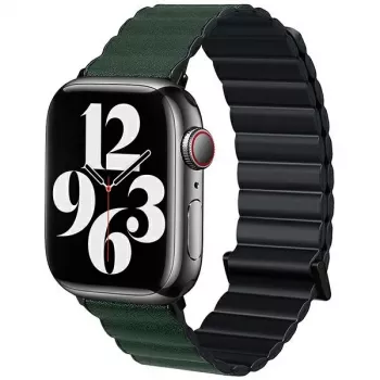 Beline Magnetic Pro Apple Watch rihm 42/44/45/49mm Must/Roheline