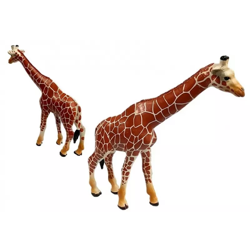 LEAN TOYS Kaelkirjakute kujukesed Hariv perekomplekt 3 tükki + Aafrika taust