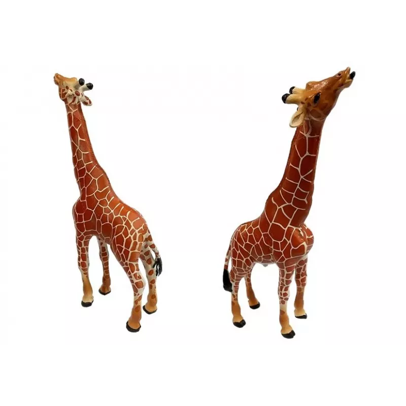 LEAN TOYS Kaelkirjakute kujukesed Hariv perekomplekt 3 tükki + Aafrika taust