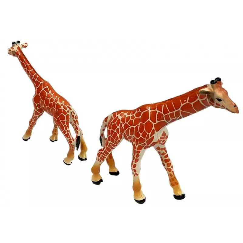 LEAN TOYS Kaelkirjakute kujukesed Hariv perekomplekt 3 tükki + Aafrika taust