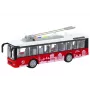 LEAN TOYS Trollibuss 1:16 Valgus- ja heliefektidega Kaugjuhtimisega Valge ja Punane