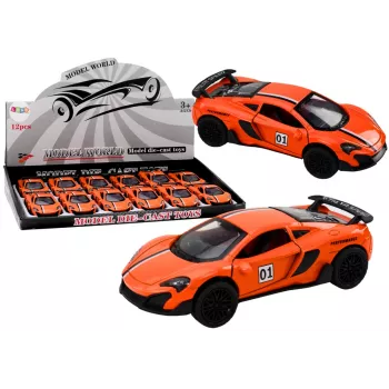 LEAN TOYS sportauto 1:32 hõõrdajamiga oranž