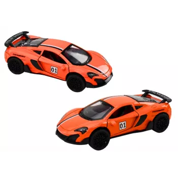 LEAN TOYS sportauto 1:32 hõõrdajamiga oranž
