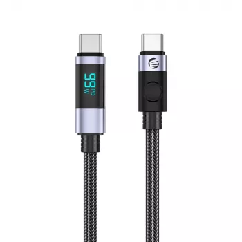 ORICO LDC2C USB-C to USB-C PD 100W kaabel LED-ekraaniga, 480 Mbps, 2m, 2-pakk, must