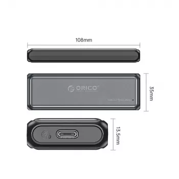 Orico DDM2-C3-G2 M.2 NVMe SSD korpus USB-A USB-C 3.2 10Gb/s hall