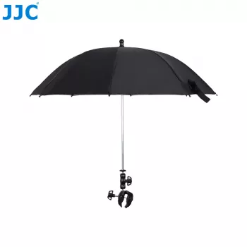 JJC Camera vihmavari Super Clamp kinnitusega, 63 mm lõuaava, 1/4 tolli ja 3/8 tolli keermed, must