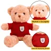 LEAN TOYS Plüšist maskottkuju kaisukaru beež punase kampsuniga 40cm