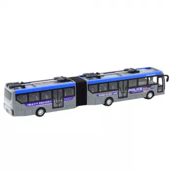 LEAN TOYS RC Politsei liigendbuss kaugjuhtimisega tuledega Hall 1:32