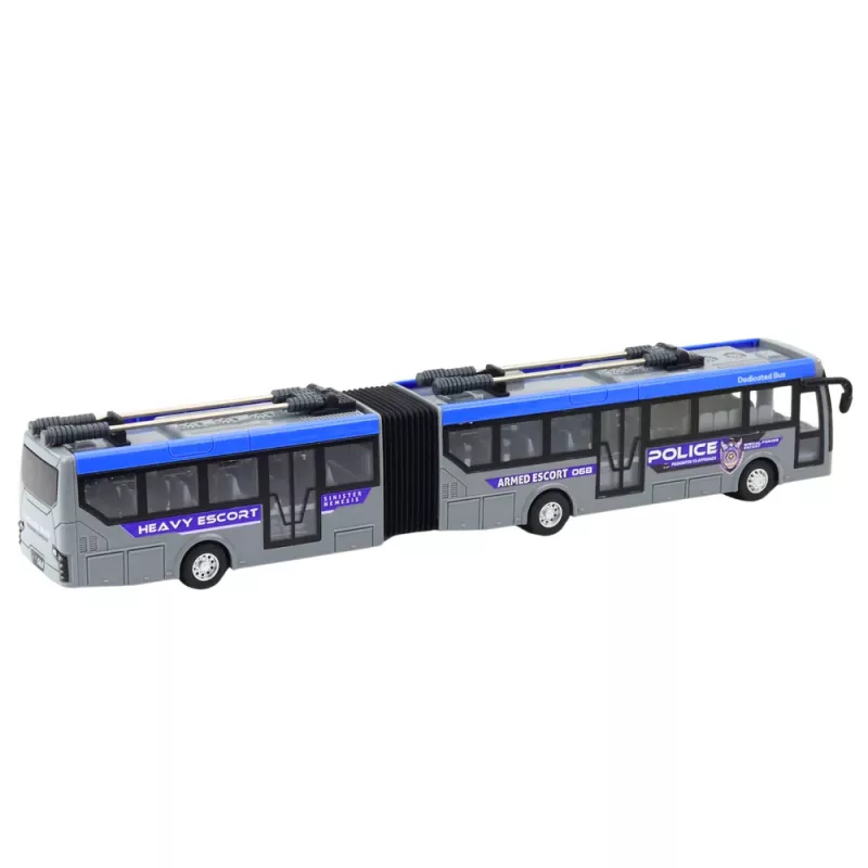 LEAN TOYS RC Politsei liigendbuss kaugjuhtimisega tuledega Hall 1:32