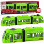 LEAN TOYS City Metro Tram Avatavate Uste, Tulede ja Helidega Roheline 1:16