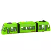 LEAN TOYS City Metro Tram Avatavate Uste, Tulede ja Helidega Roheline 1:16