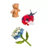 LEAN TOYS Ehitusklotsid Lilleseade Lepatriinudega Kupli All 596 tk