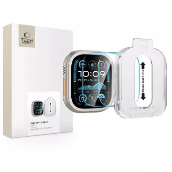 Tech-Protect Easy Set+ ekraanikaitse Apple Watch Ultra 1/2/3 jaoks (49 mm), 2-pakk