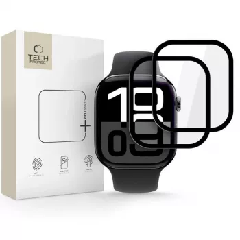 Tech-Protect Glass Flex+ Ekraanikaitse Apple Watch 10/11 (46 mm) 2-pakk Must