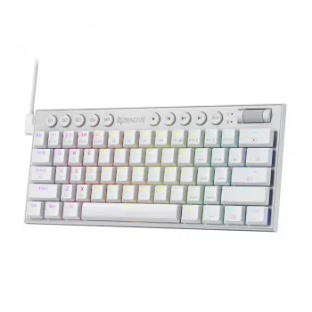 Redragon K632 HORUS Mini 60% RGB juhtmega mänguklaviatuur - valge