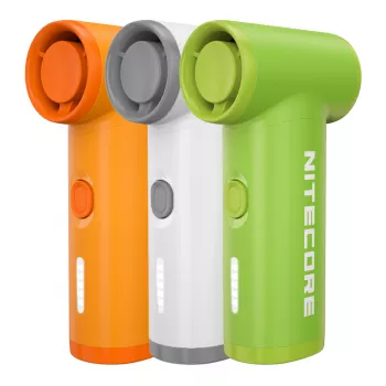 Nitecore NEF Nano kaasaskantav ventilaator valge - USB-C laetav, 3 kiirust, 2500mAh aku