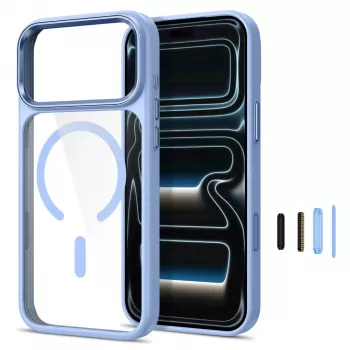 Tech-Protect Magmat MagSafe Clear Case iPhone 17 Pro / 18 Pro jaoks - helesinine raam