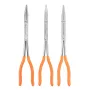 NEO TOOLS 01-293 Kahekordse liigendiga tangide komplekt, 3-osaline, kroomvanaadiumteras, 280 mm, sirge, 45° ja 90° painutatud otsikuga, ergonoomiliste libisemiskindlate käepidemetega