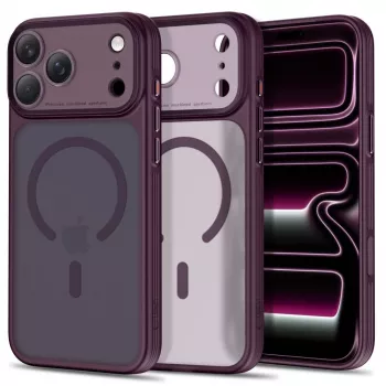 TECH-PROTECT MagPrime MagSafe Clear Case for iPhone 17 Pro / 18 Pro - Matte Dark Cherry